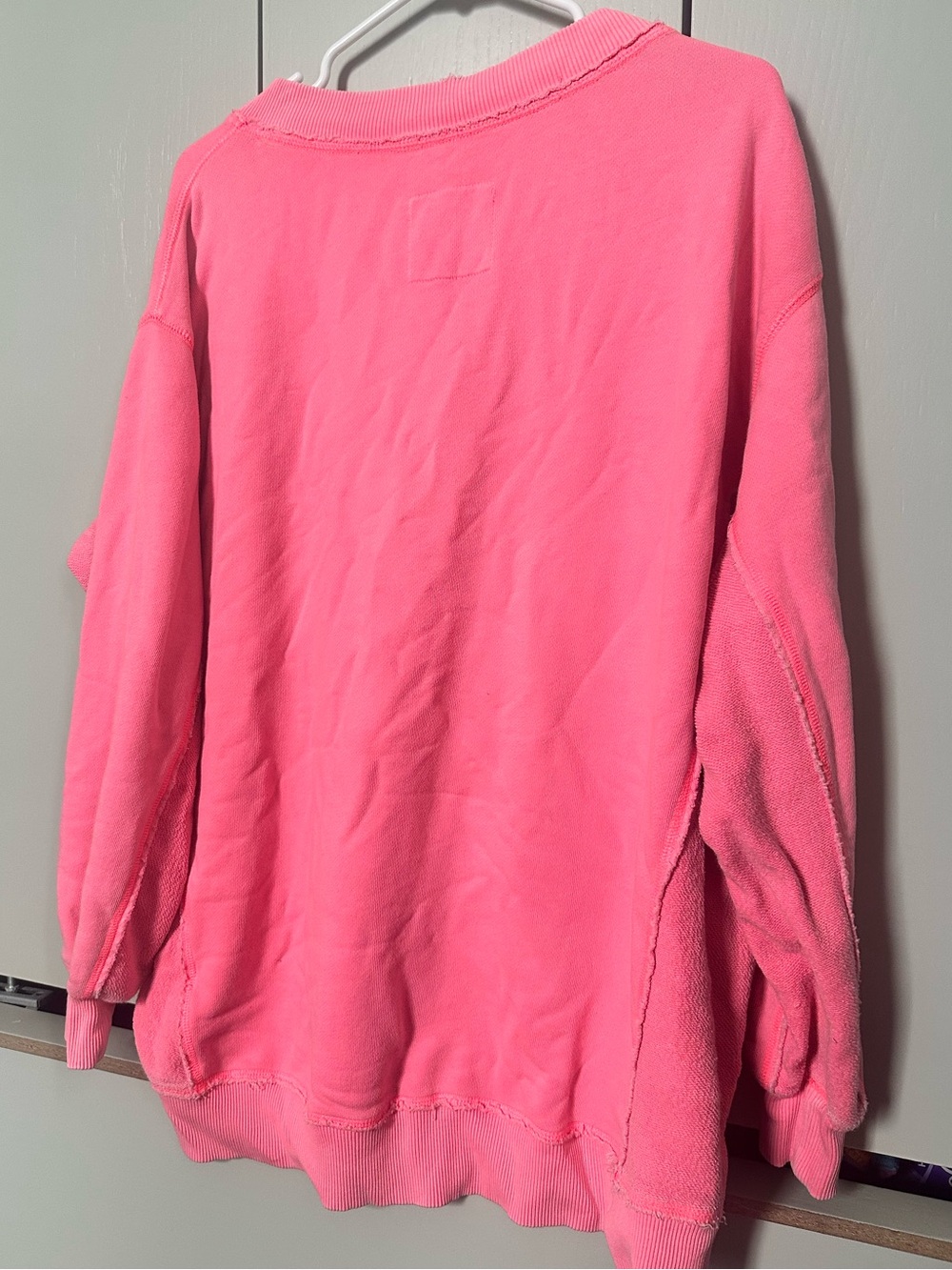 aerie Pink V-Neck Pullover Sweater - Picture 3 of 4